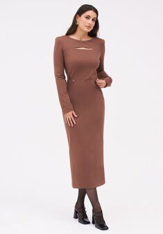 Платье KaVari артикул 1098 коричневый