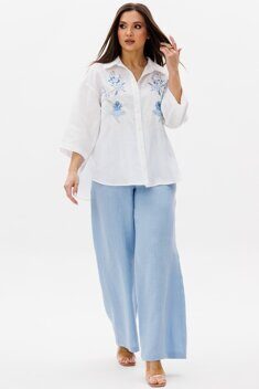Костюм МA CHERIE артикул 3145 белый + небесный